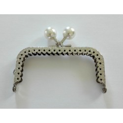Bag Handle with White Pearls